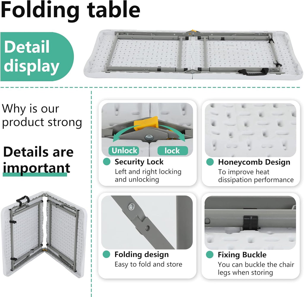 Folding Portable Table 70"x29"