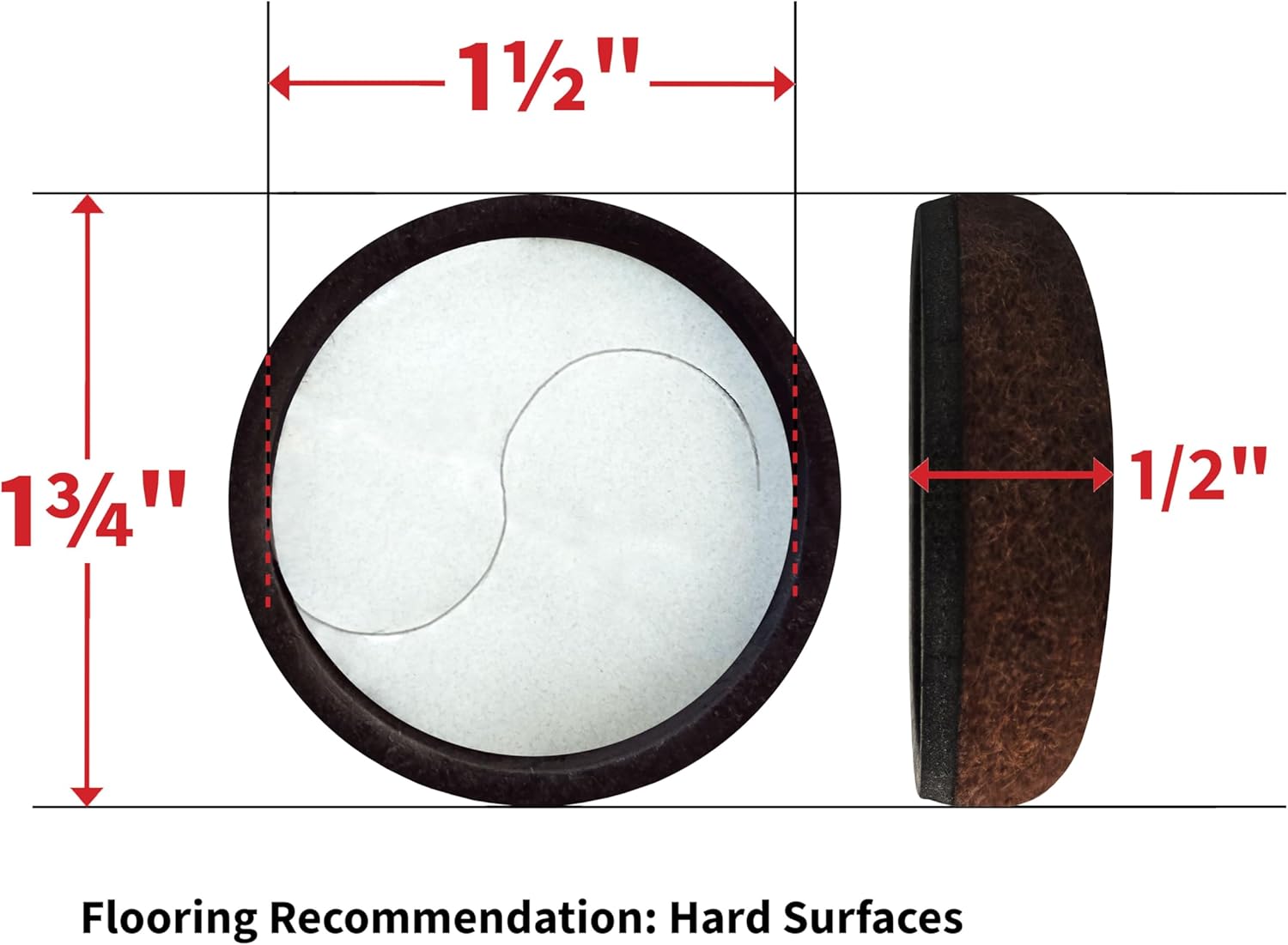 Self-Stick Felt Furniture Pads 4 Pack