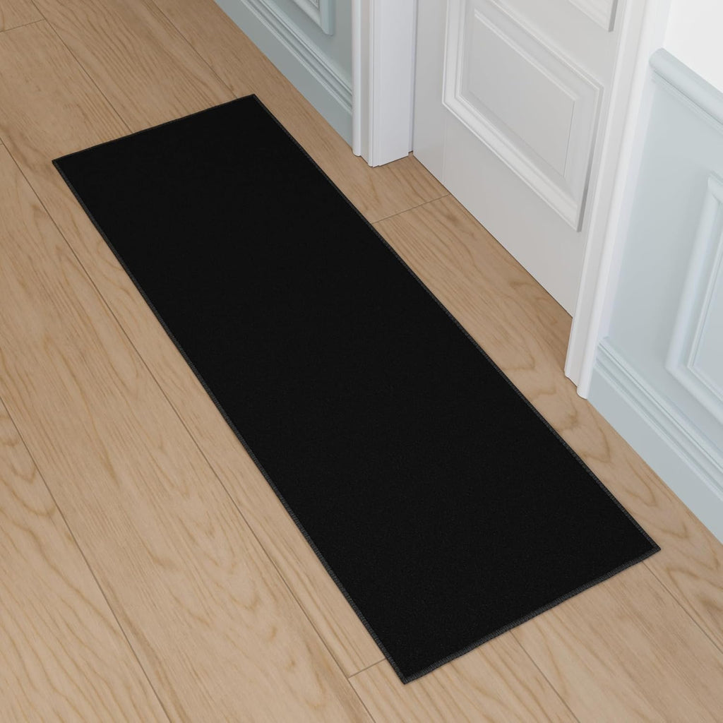 Hallway Runner Rug 20" x 59" Black