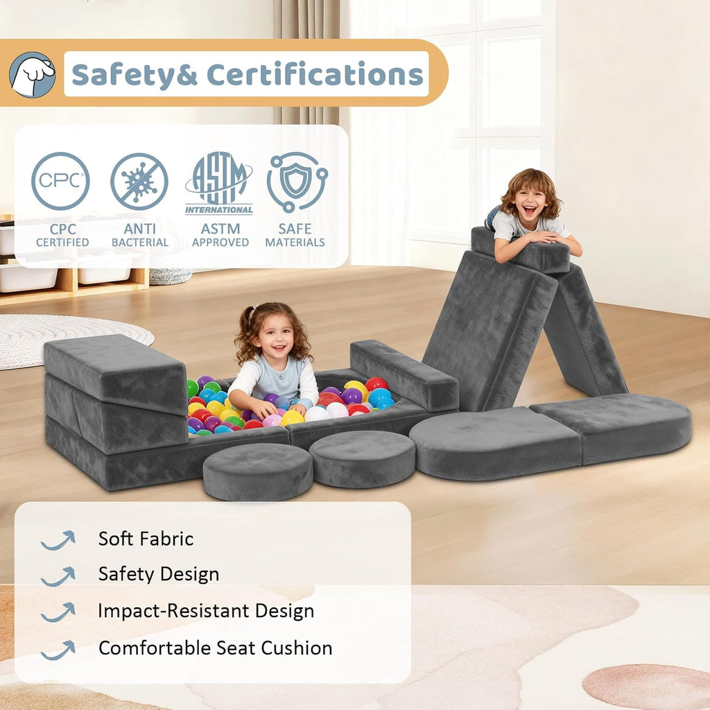 12pcs Modular Kids Play Couch