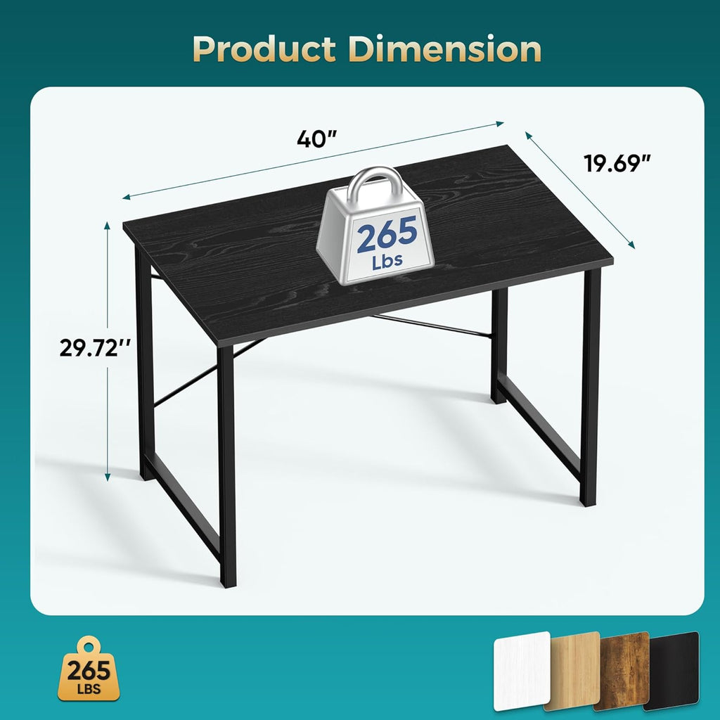 Small Office Desk with Storage and Hook