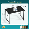Small Office Desk with Storage and Hook