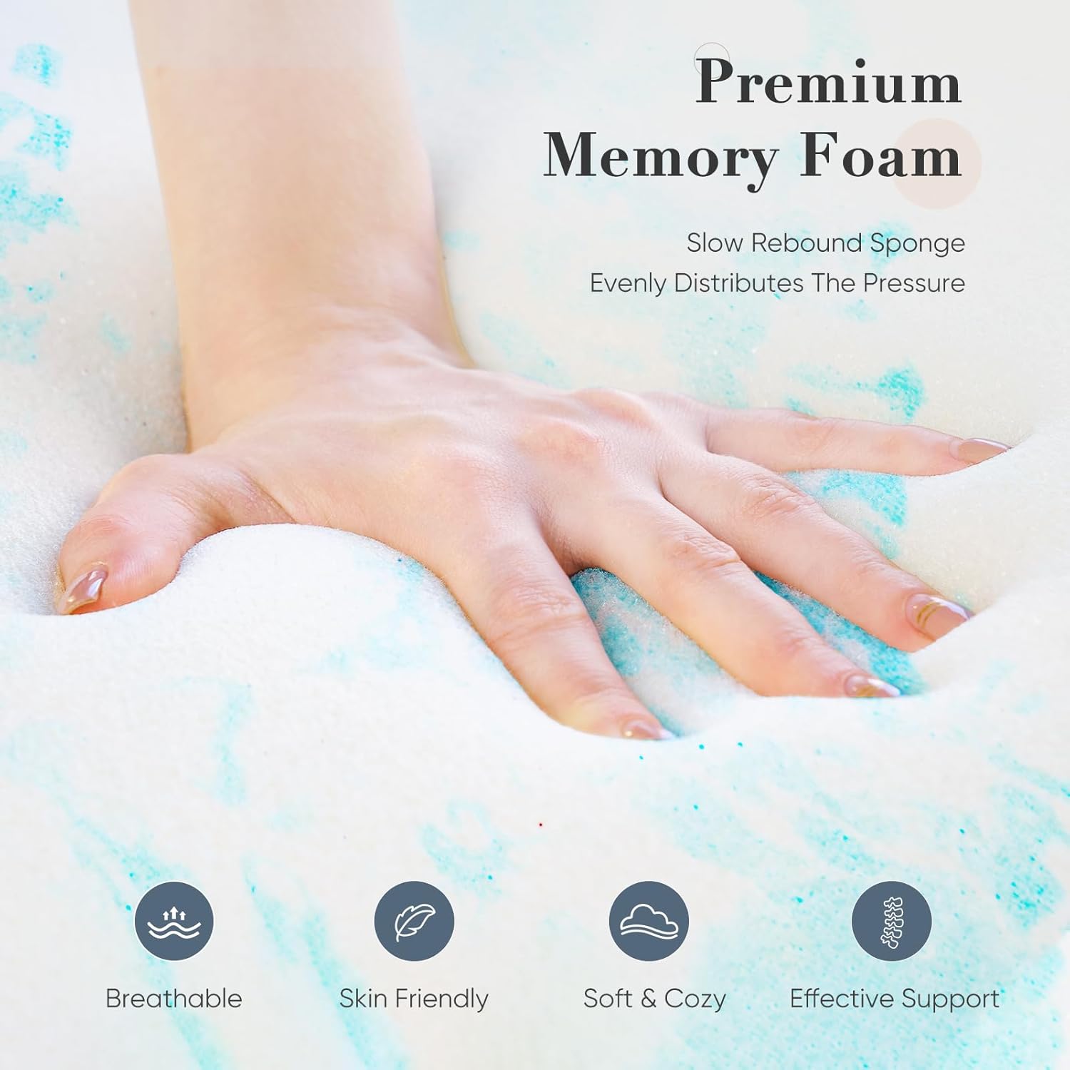 Twin Memory Foam Mattress Topper 3"
