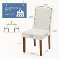 Set of 4 Dining Chairs with Wooden Legs