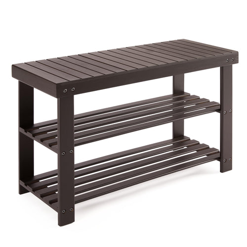 3-Tier Bamboo Shoe Rack Bench 11.3"x27.6"