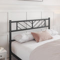 Twin Size Metal Platform Bed Frame with Headboard
