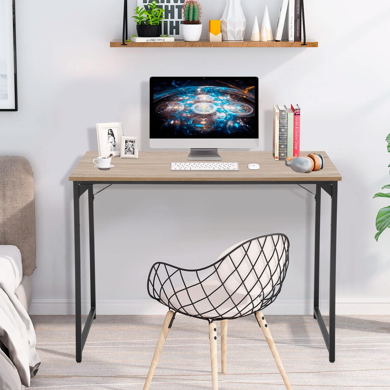 39" Computer Desk with Metal Frame