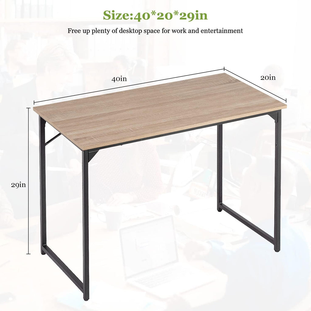 39" Computer Desk with Metal Frame