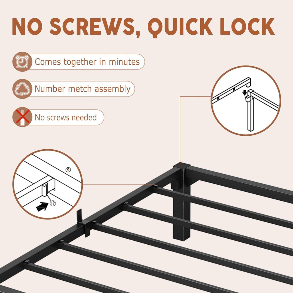 Queen Tool-Free Bed Frame