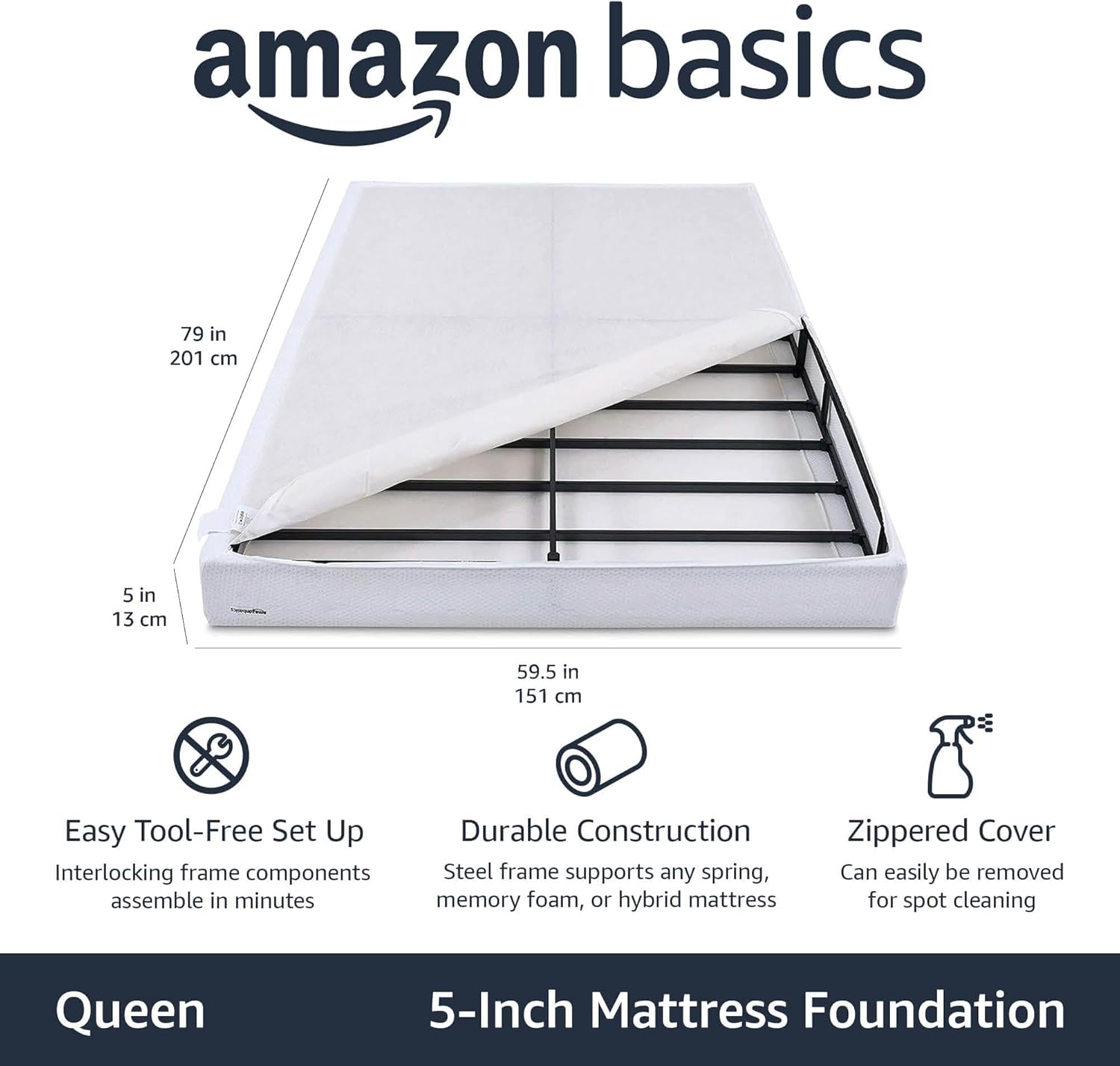 Queen Size Smart Box Spring 79"L x 59.5"W