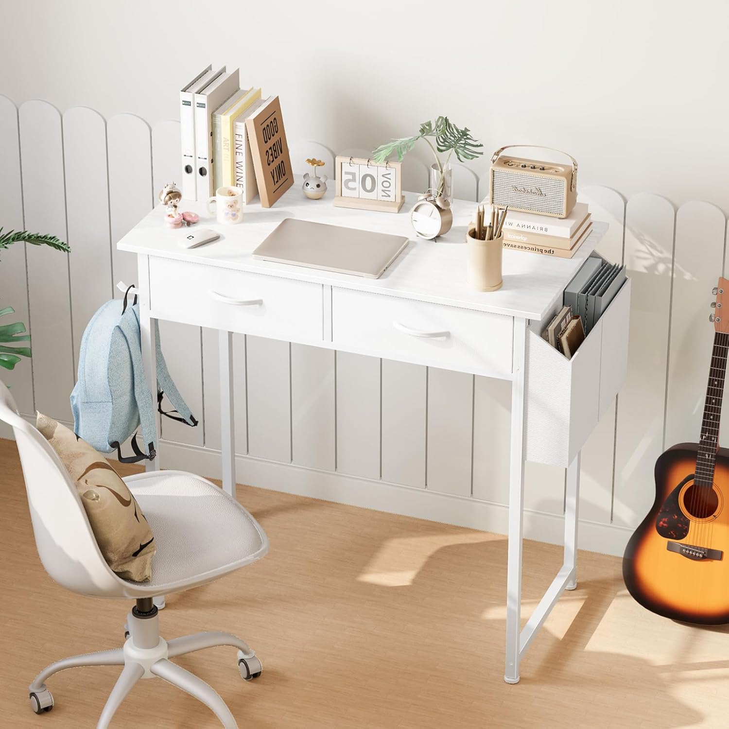 Small Home Office Computer Desk with Drawers