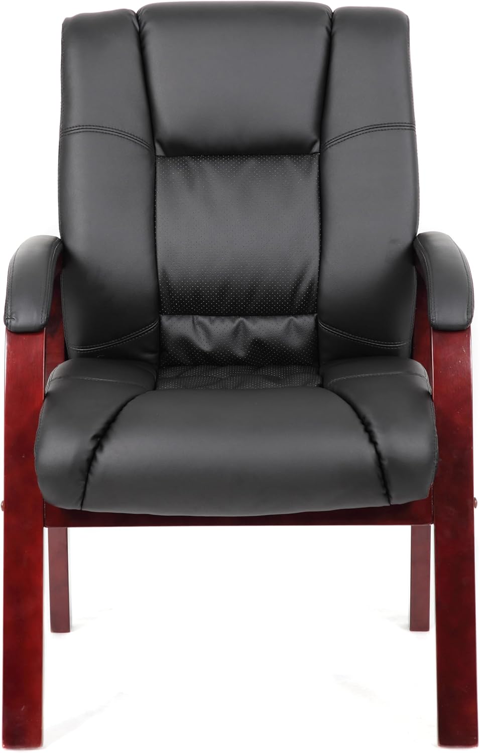 Mid Back Mahogany Guest Chair