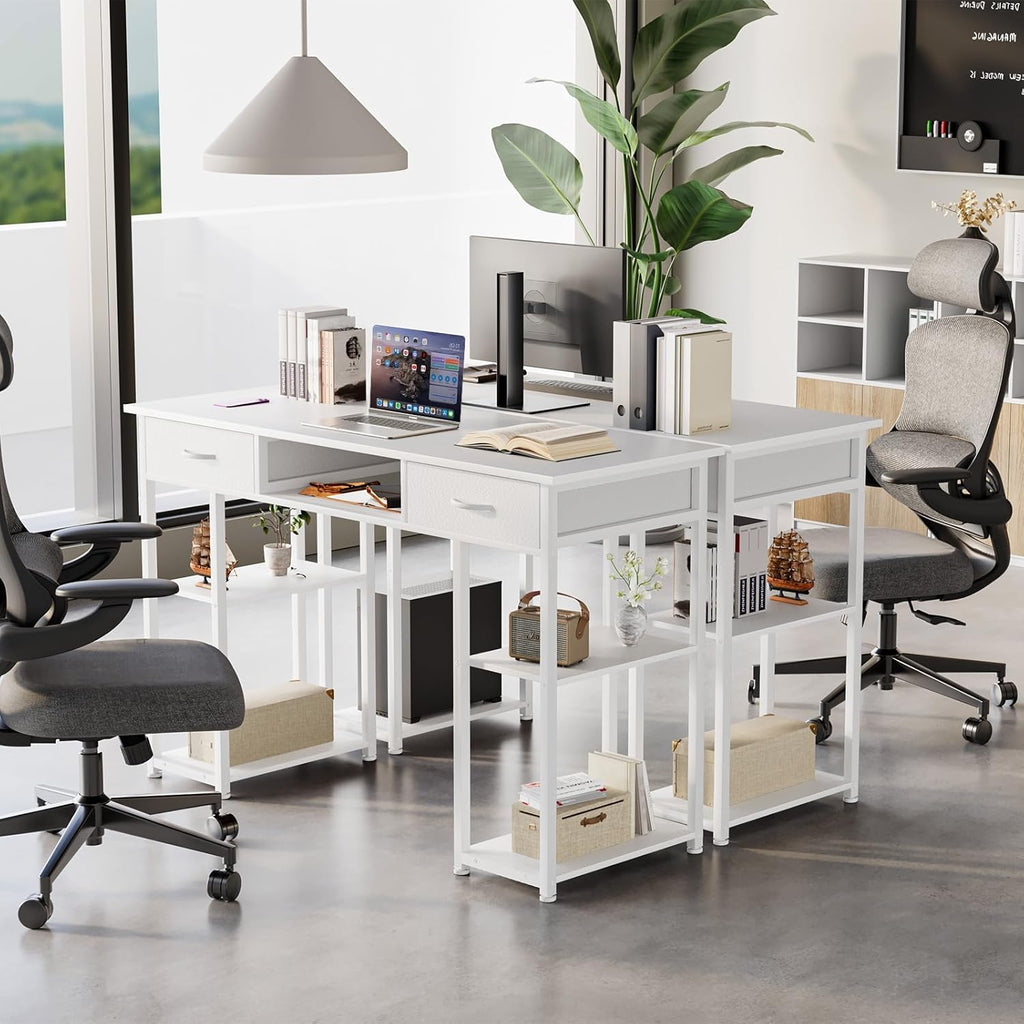 48" Small Computer Desk with Drawers