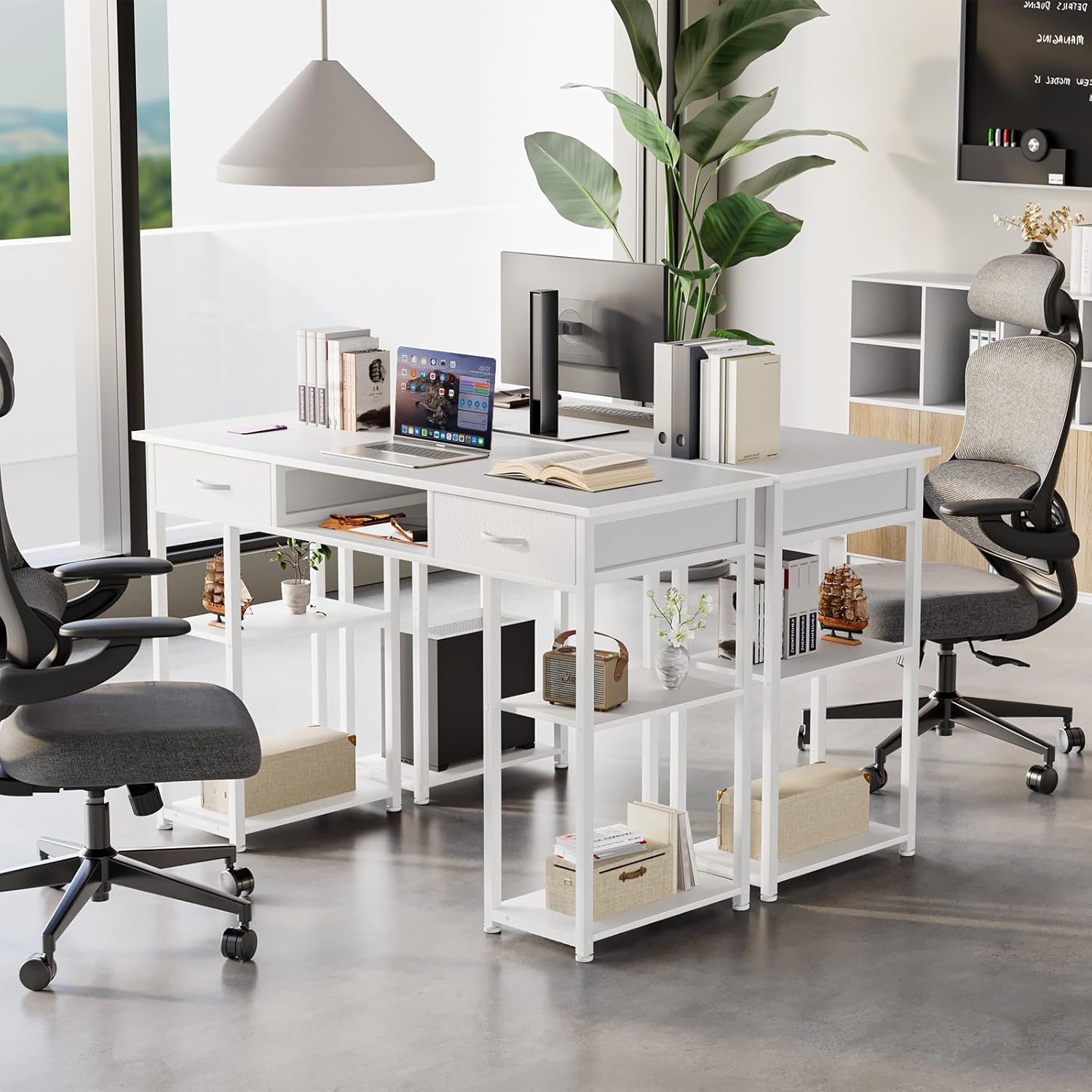 48" Small Computer Desk with Drawers