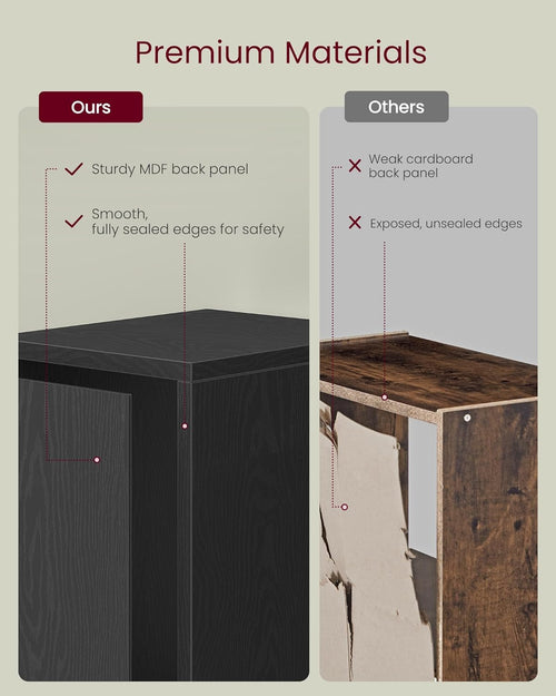 3-Tier Bookshelf 9.4 x 7.9 x 37.3 Inches
