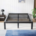 Avenco Metal Platform Bed Frame King Size 14 Inch – Noise Free Quiet Design, Heavy Duty Steel Support, Under Bed Storage, Easy Assembly, No Box Spring Needed 14 Inch King Black