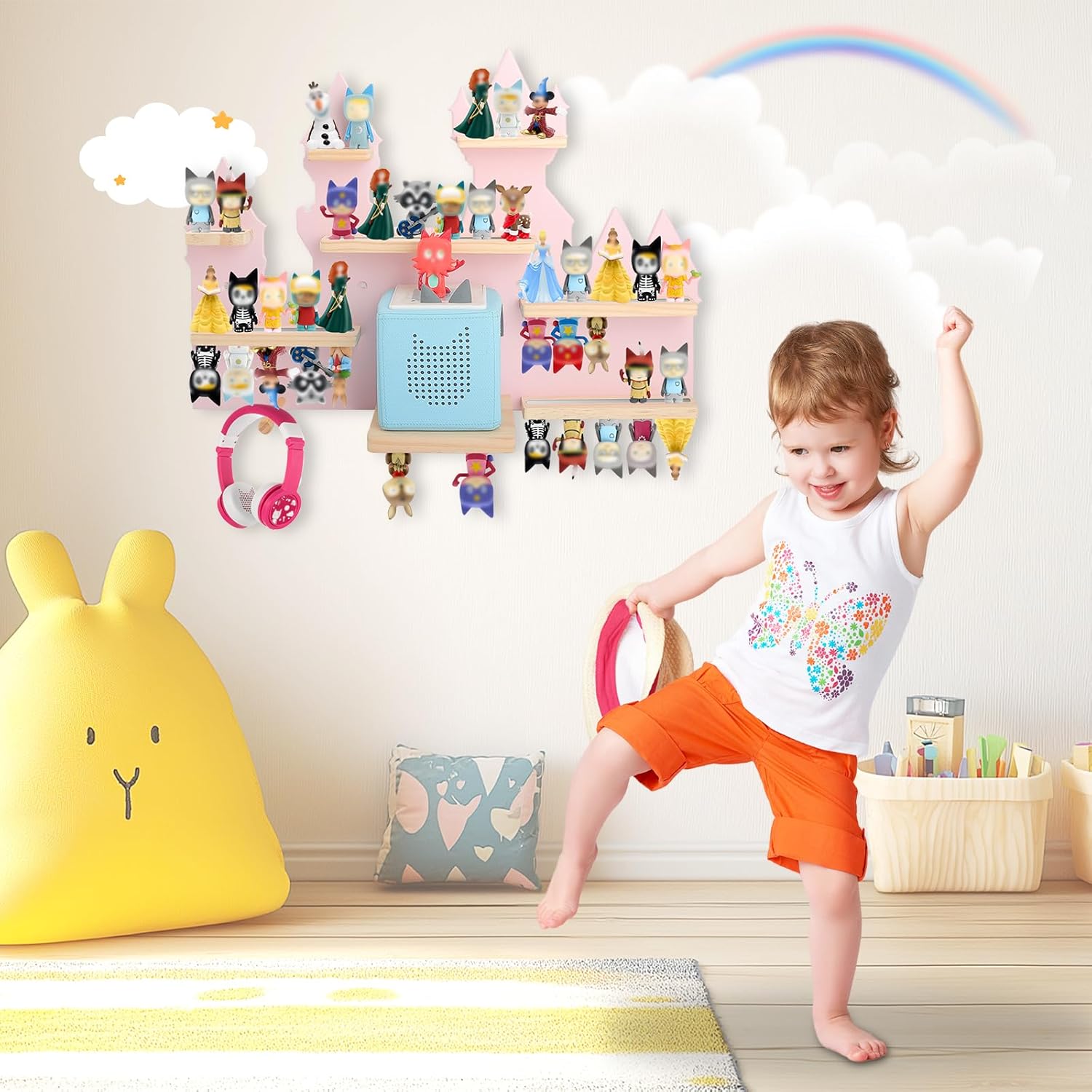 Pink Castle Magnetic Shelf Set for Toniebox
