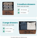 Black Fabric 5-Drawer Dresser