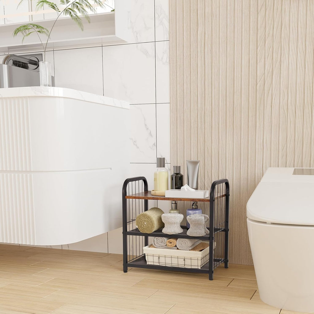 3-Tier Shoe Rack with Guardrails