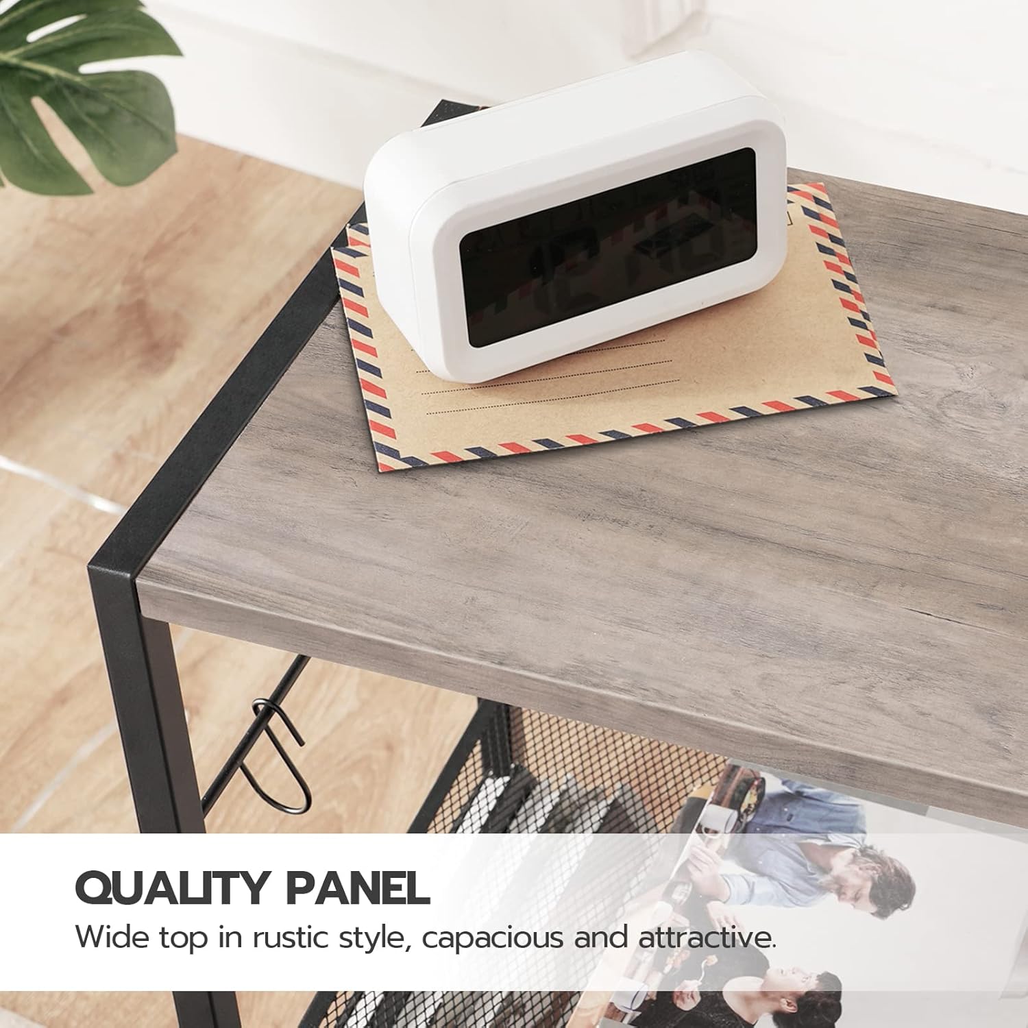 3-Tier Mobile Printer Stand with Power & USB Ports