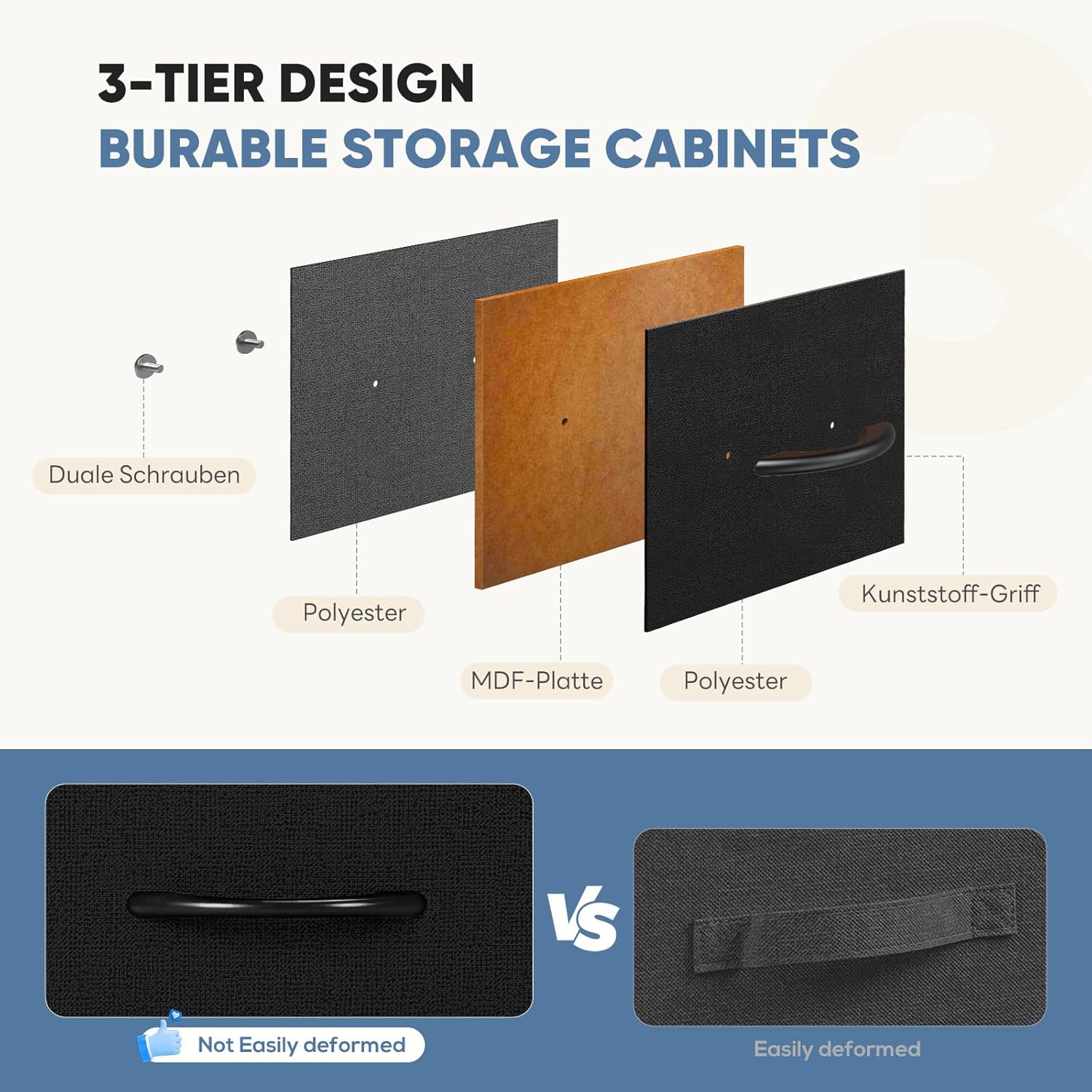 Dresser with 9 Fabric Drawers 39.4"W