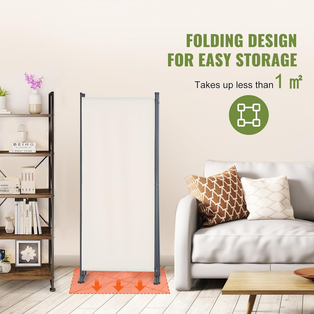 3 Panel Room Divider - White