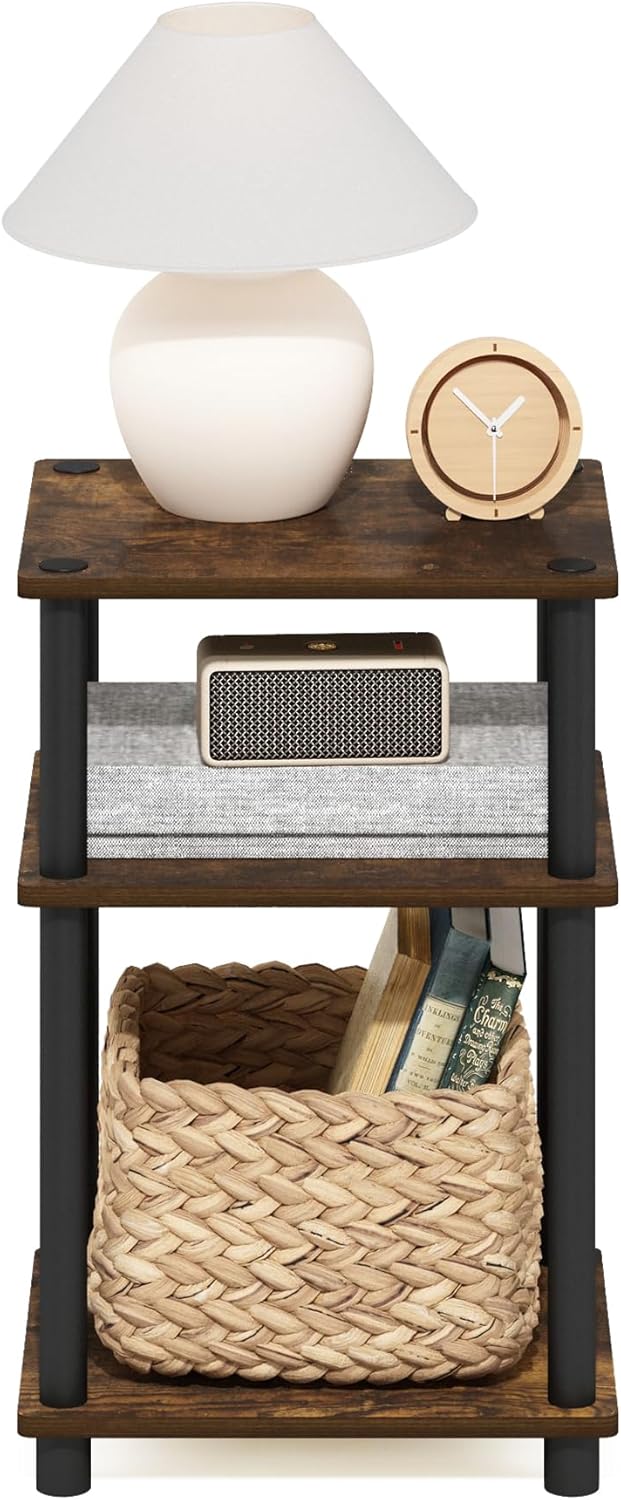 3-Tier Side Table with Open Shelves
