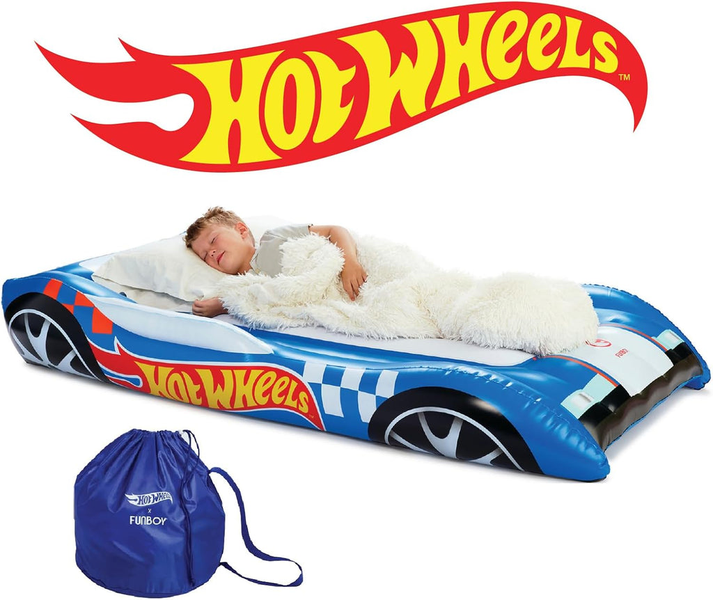 Twin Hot Wheels & FUNBOY Kids Air Mattress with Storage Bag