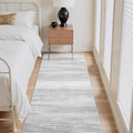 2x8 Grey Modern Abstract Runner Rug