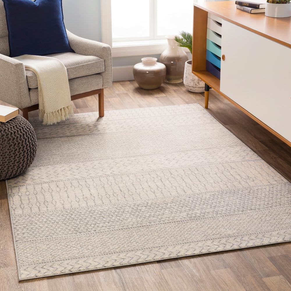 Modern Moroccan Area Rug 4'3" x 5'11"