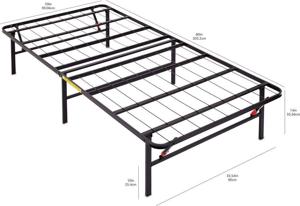 Foldable Metal Platform Bed Frame Twin XL