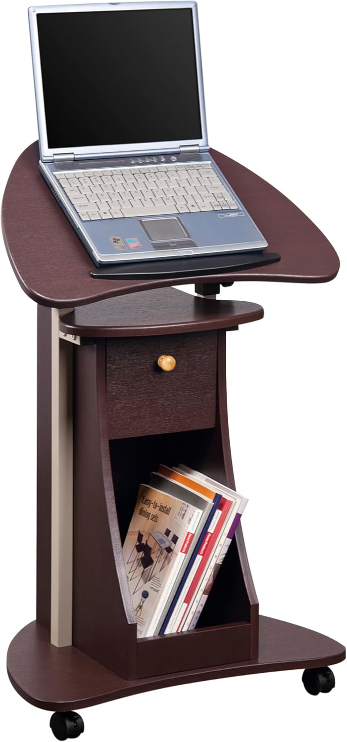 Adjustable Laptop Cart with Storage
