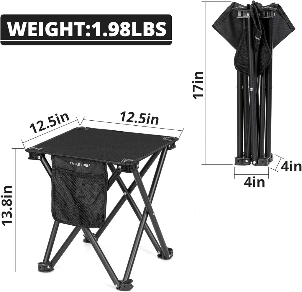 Small Lightweight Folding Camping Stool 2-Pack
