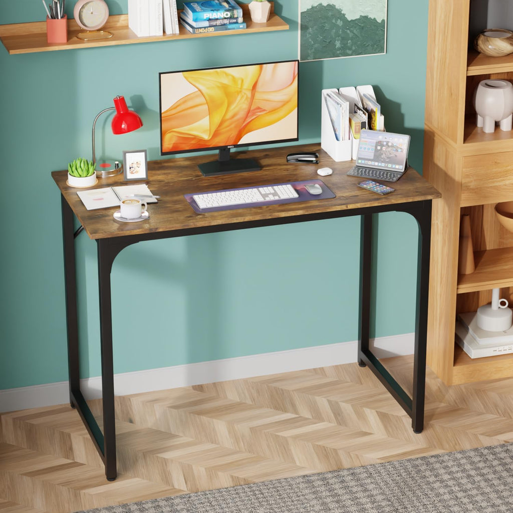 Vintage 39 Inch Computer Desk with Adjustable Feet