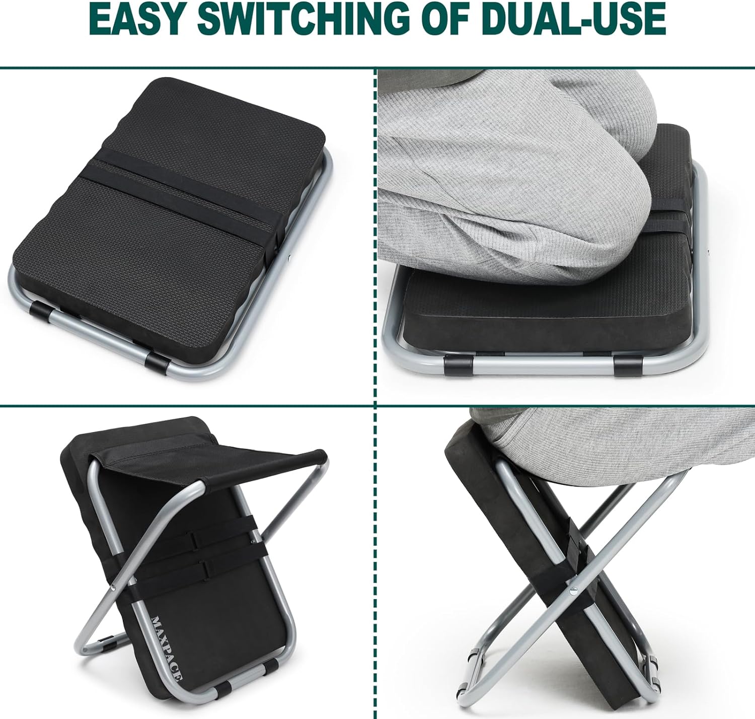 Garden Kneeling Pad & Foldable Stool 2-in-1
