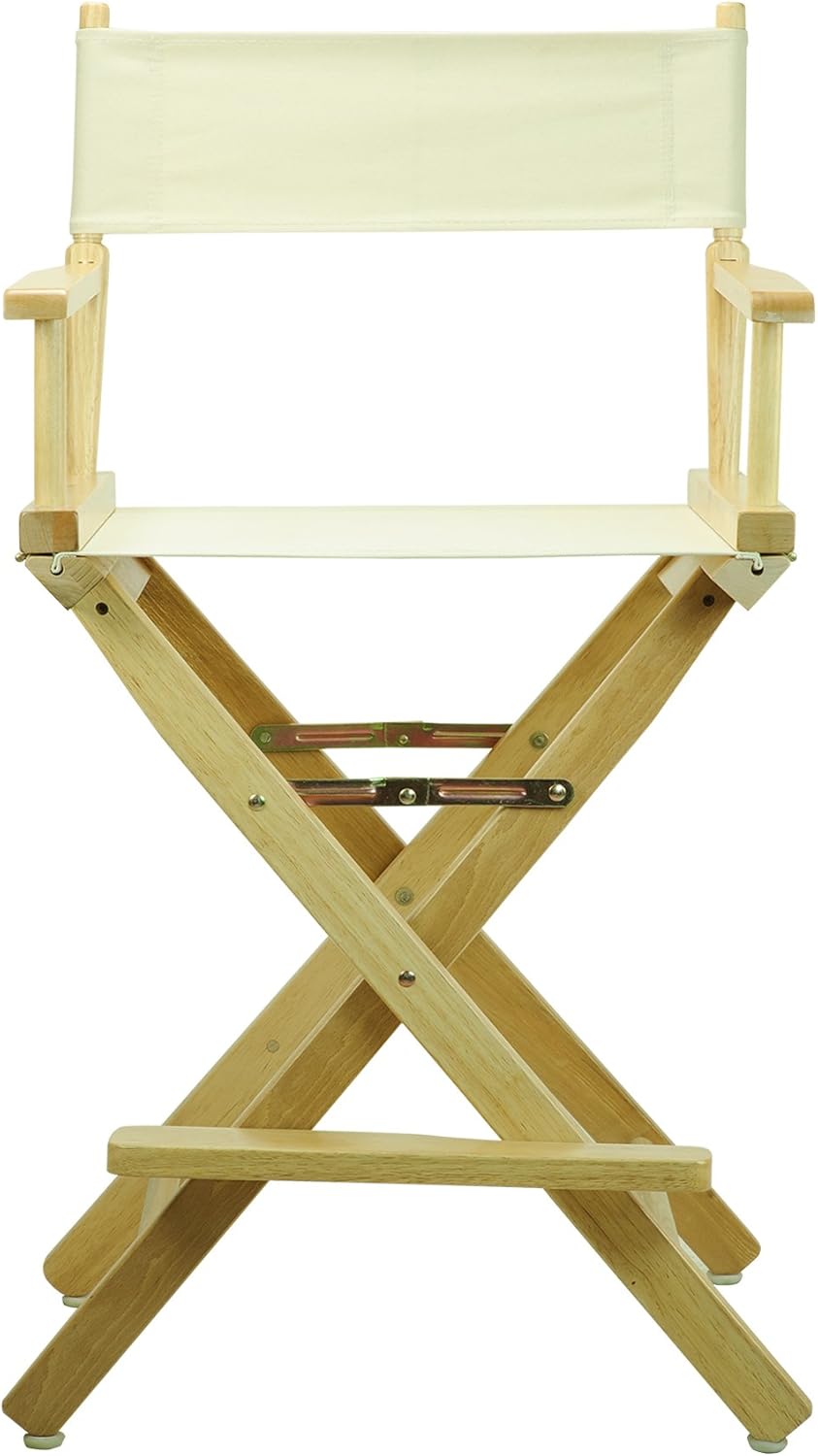 24" Director's Chair with Natural Wood Frame