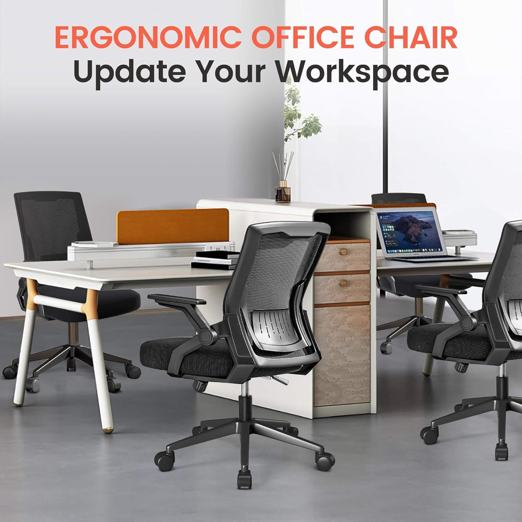 Ergonomic Office Chair with Flip-up Armrests
