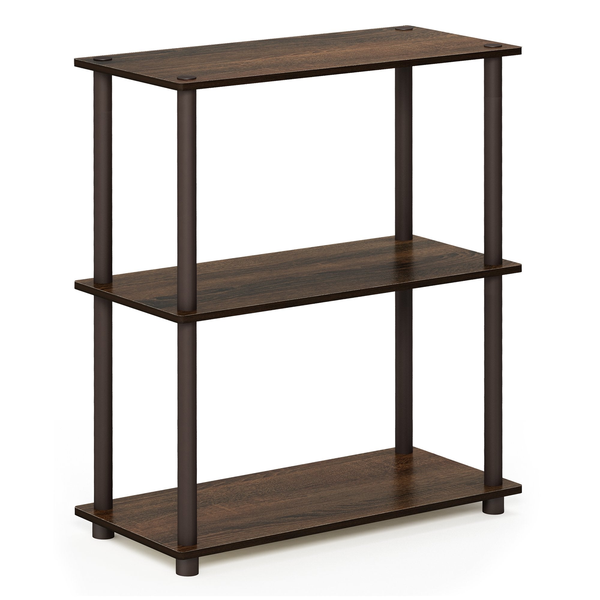 3-Tier Corner Bookshelf - Walnut