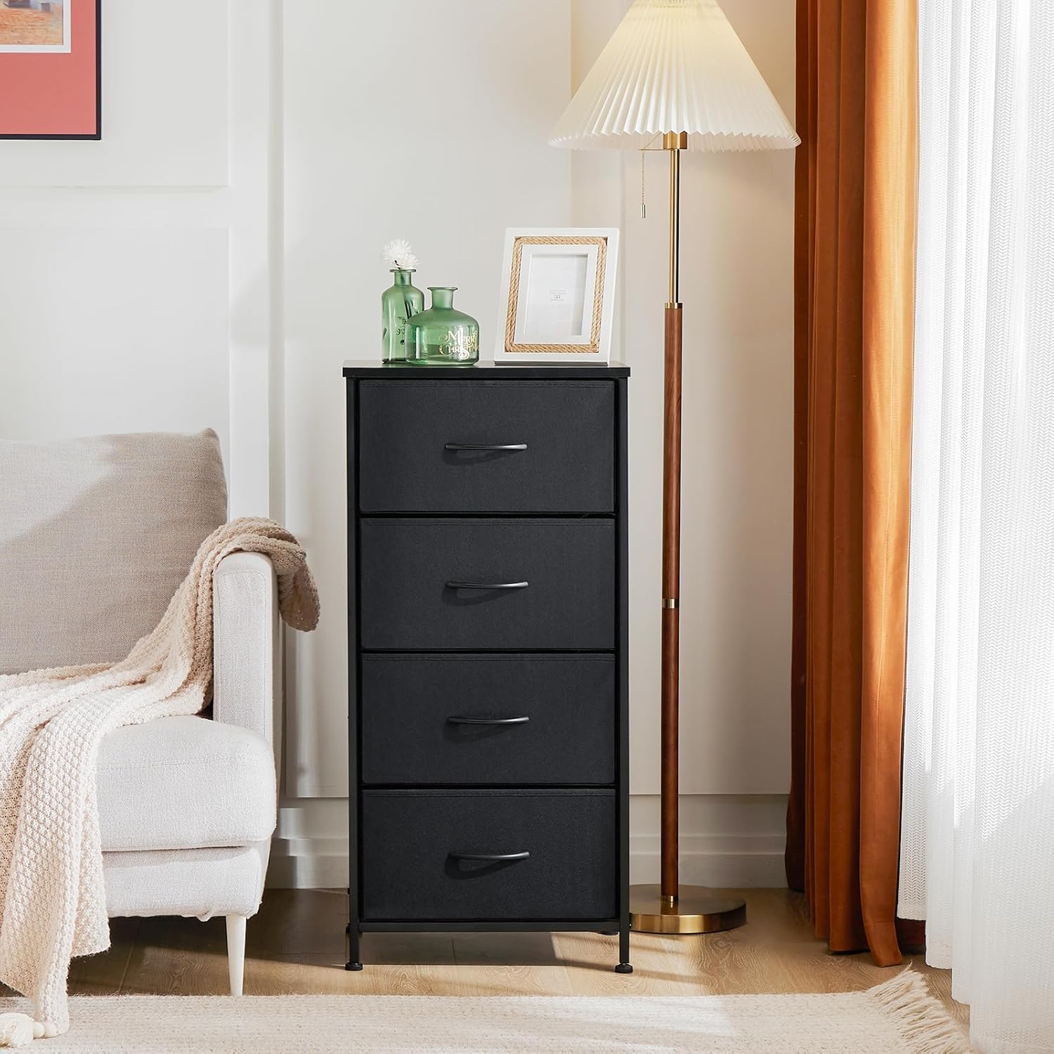 4-Drawer Bedroom Dresser 17.7"D x 11.8"W x 37.4"H