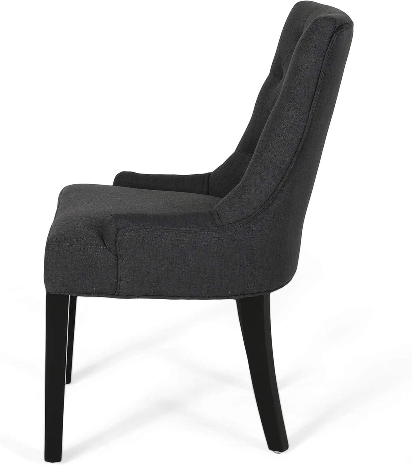 Gray Dining Chair with Dark Brown Legs