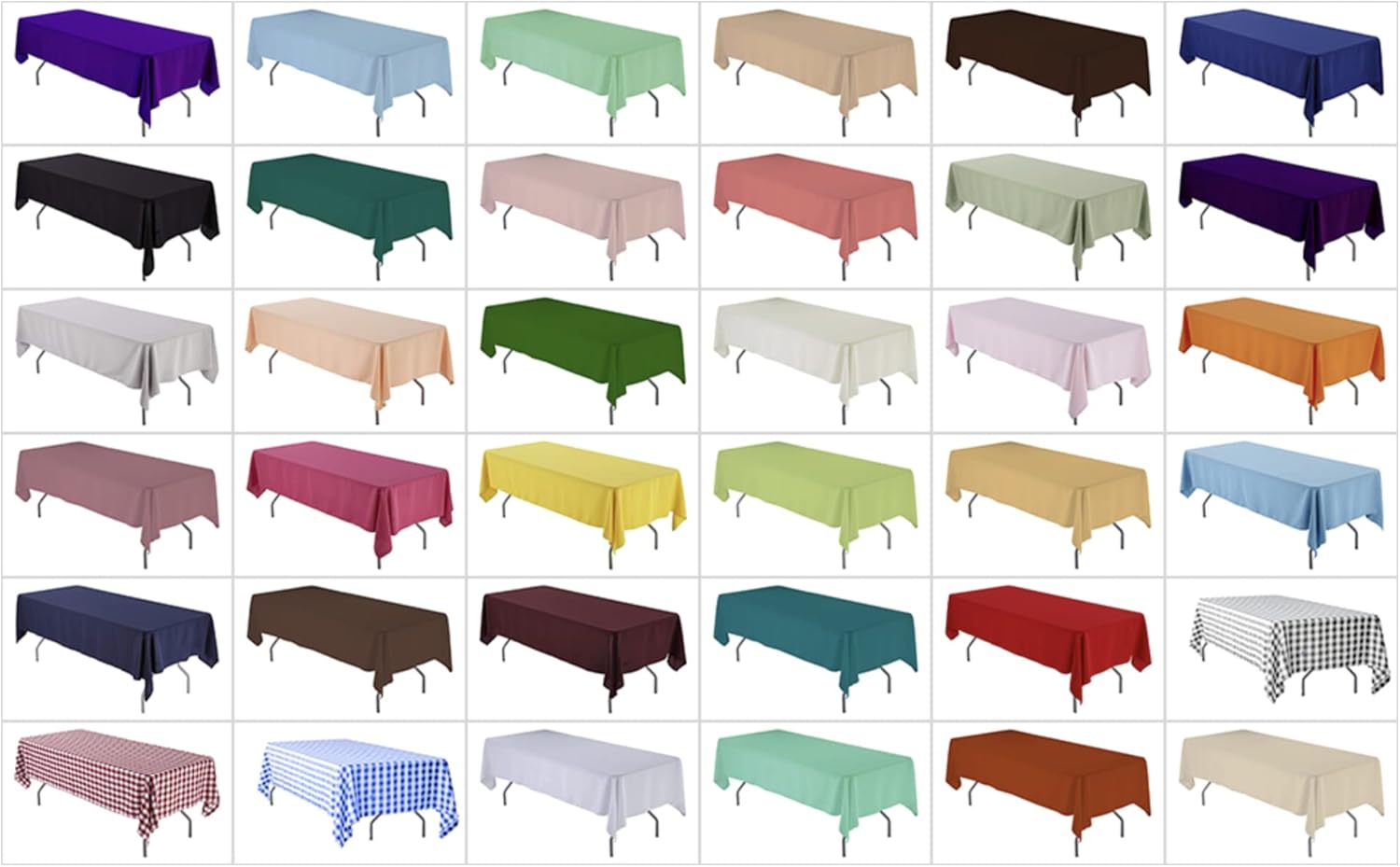 Polyester Tablecloth 60"x126" Ivory