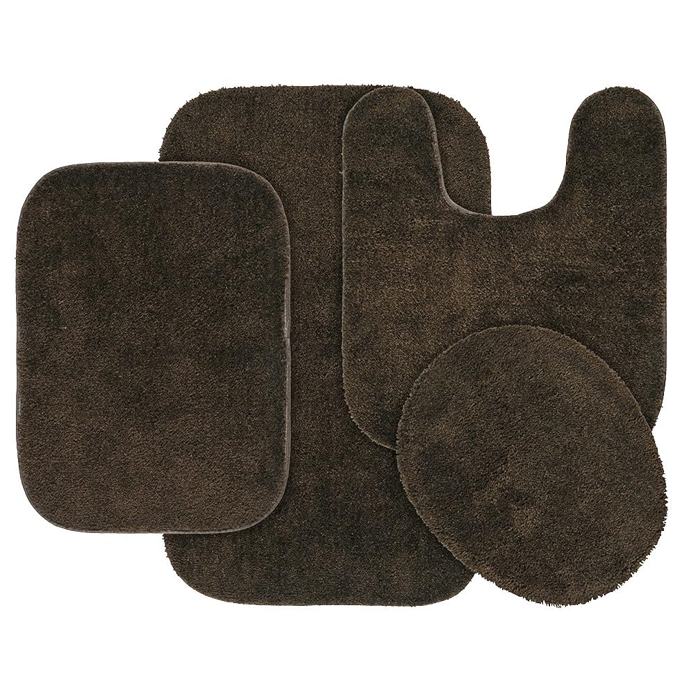 4-Piece Chocolate Bath Rug Set