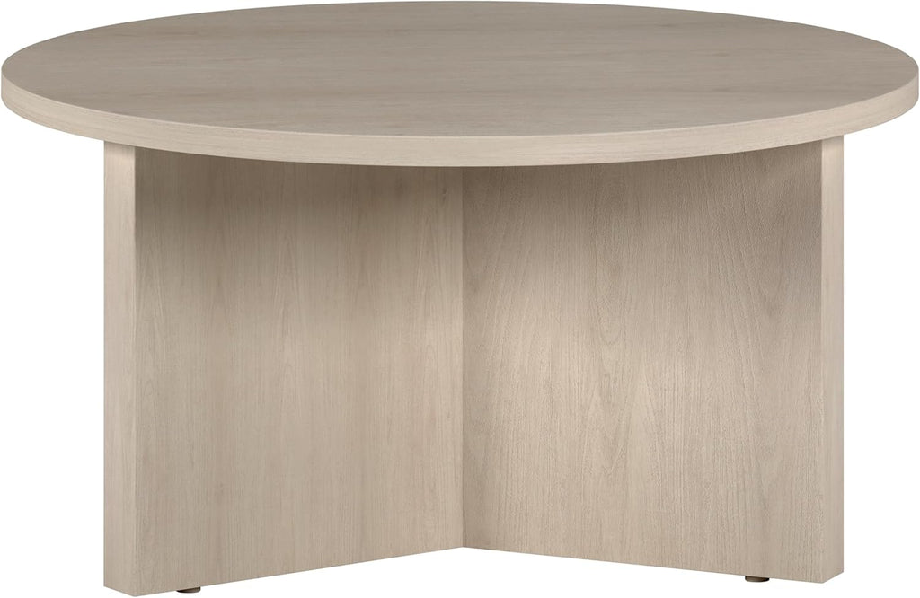 32" Round Wood Pedestal Coffee Table