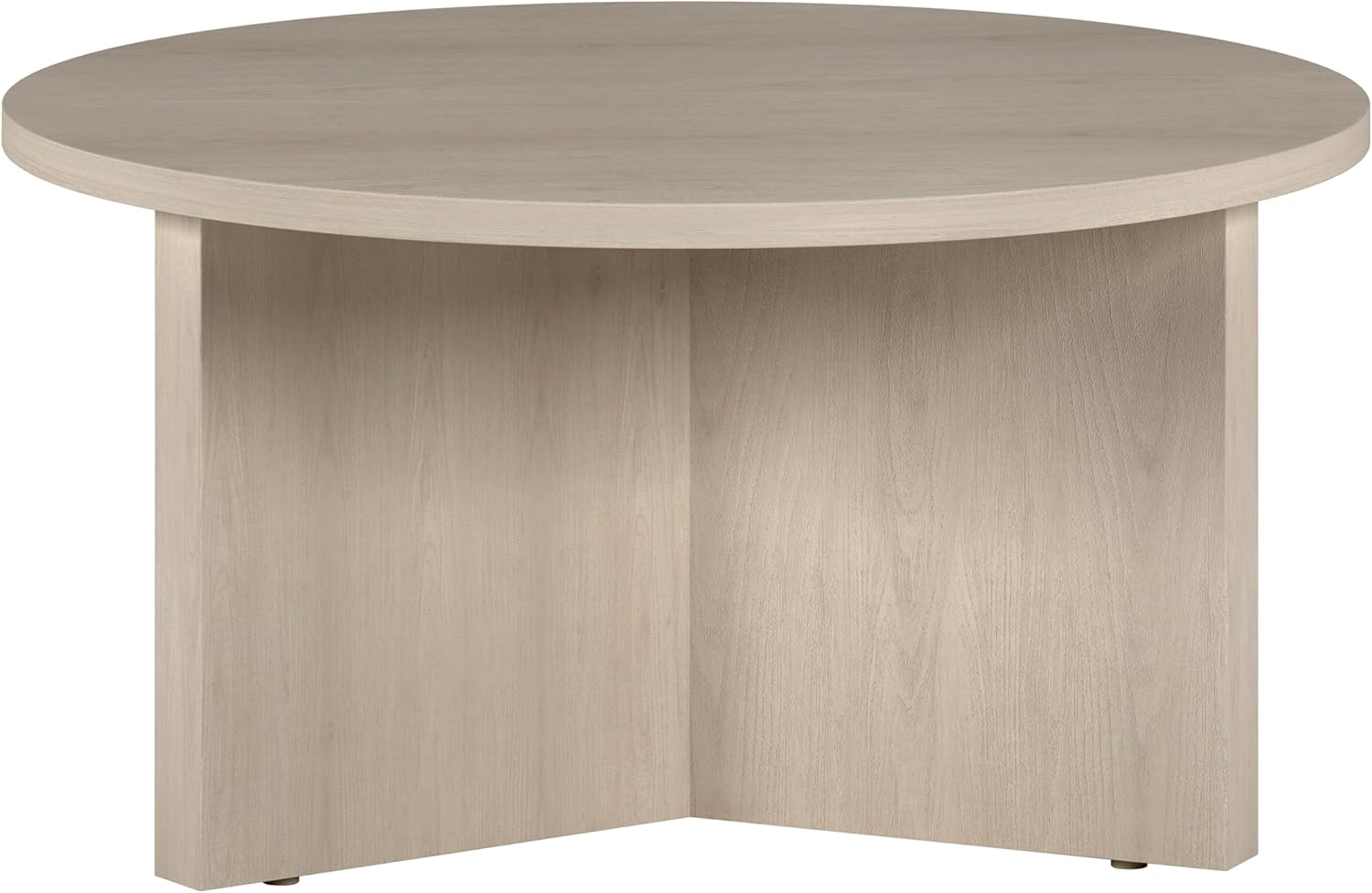 32" Round Wood Pedestal Coffee Table
