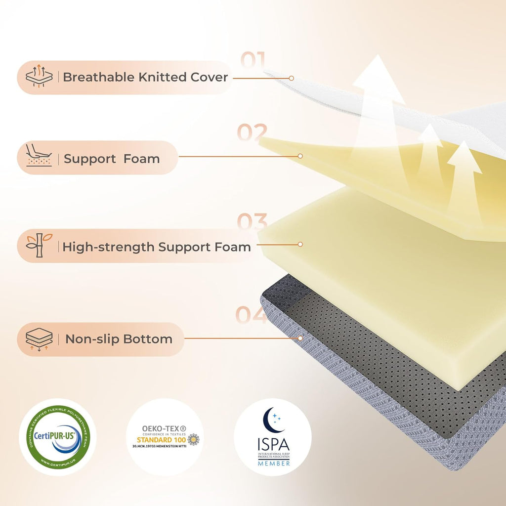 Foldable 4-inch Single Mattress
