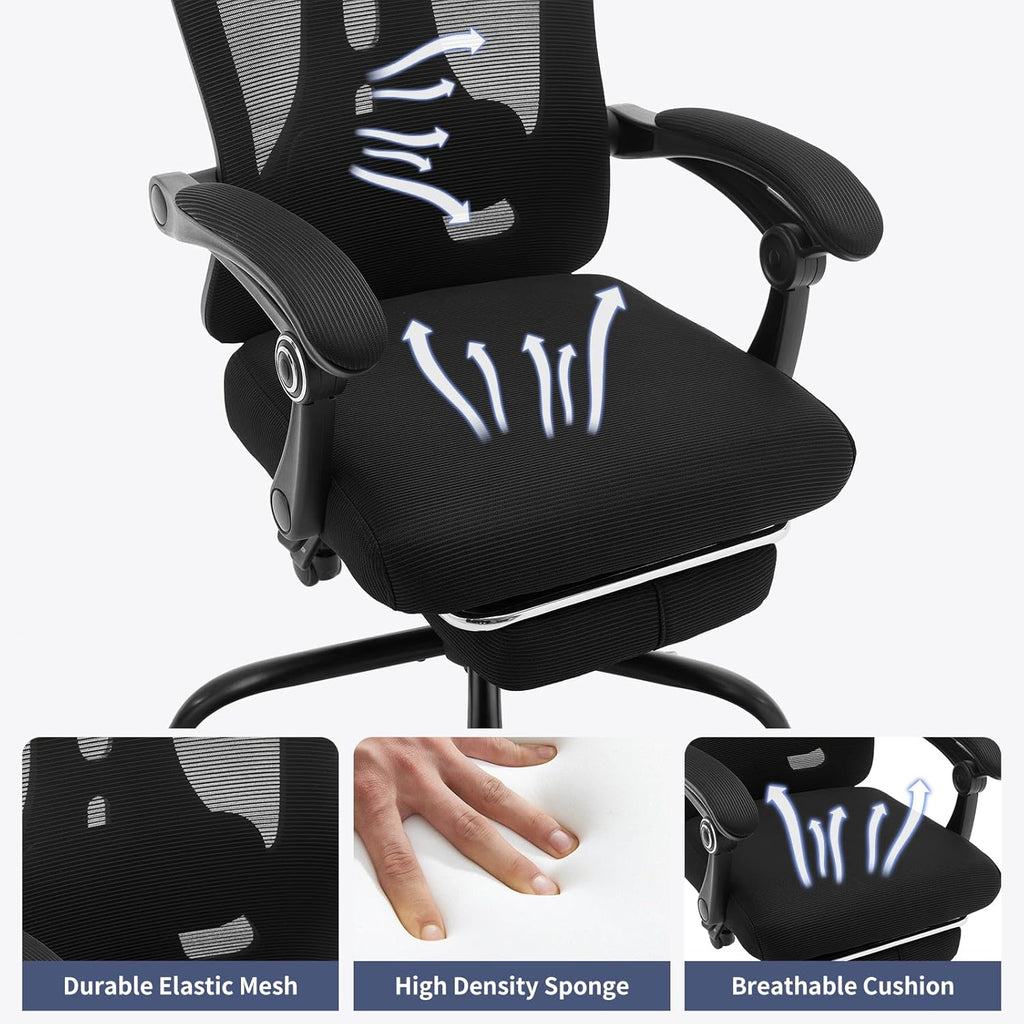 Ergonomic Office Chair with Footrest