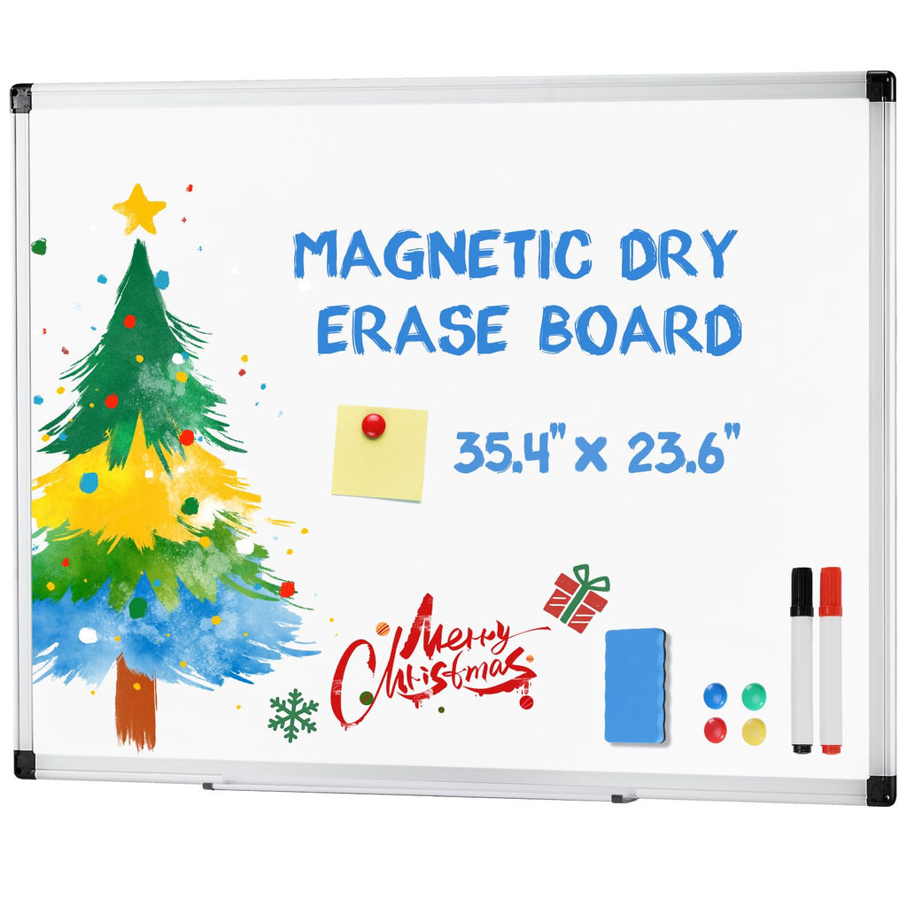 Dry Erase White Board 36" x 24" with Accessories