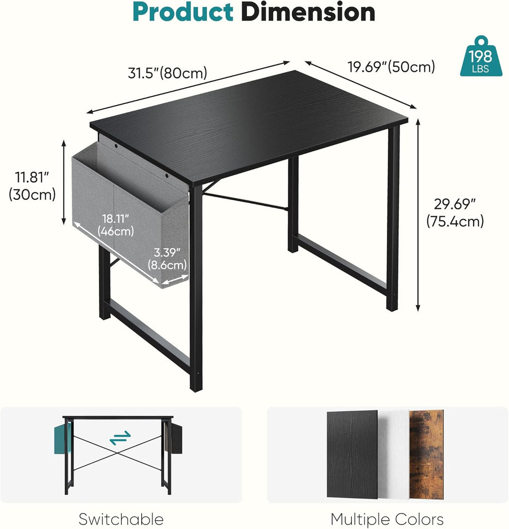31" Computer Desk with Storage Bag