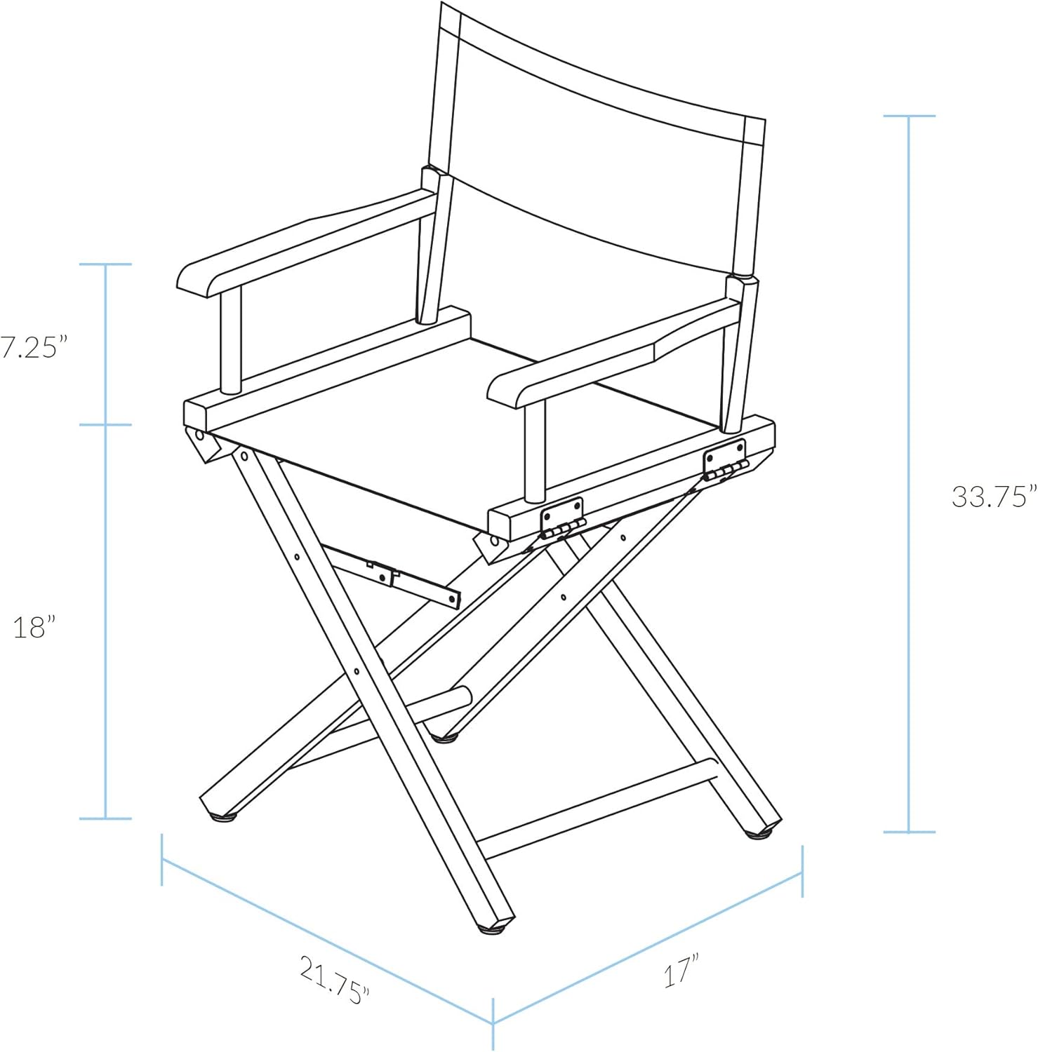 18" Director's Chair with Honey Oak Frame