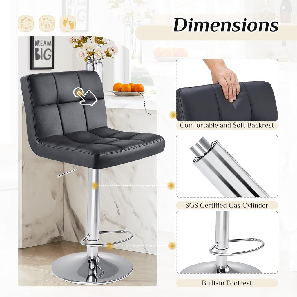 Set of 4 Counter Height Bar Stools 24"